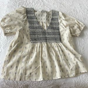 Madewell size large vneck cotton top